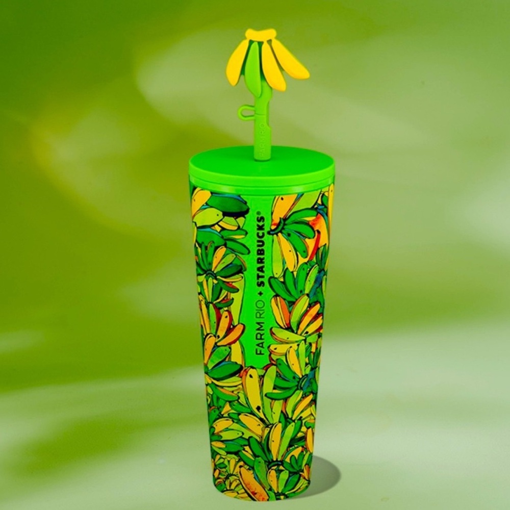 Starbucks Tropical Green and Yellow Tumbler